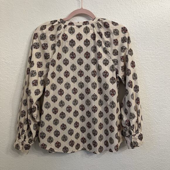 UNTUCKit Carrie Cream Patterned Blouse - Picture 13 of 16